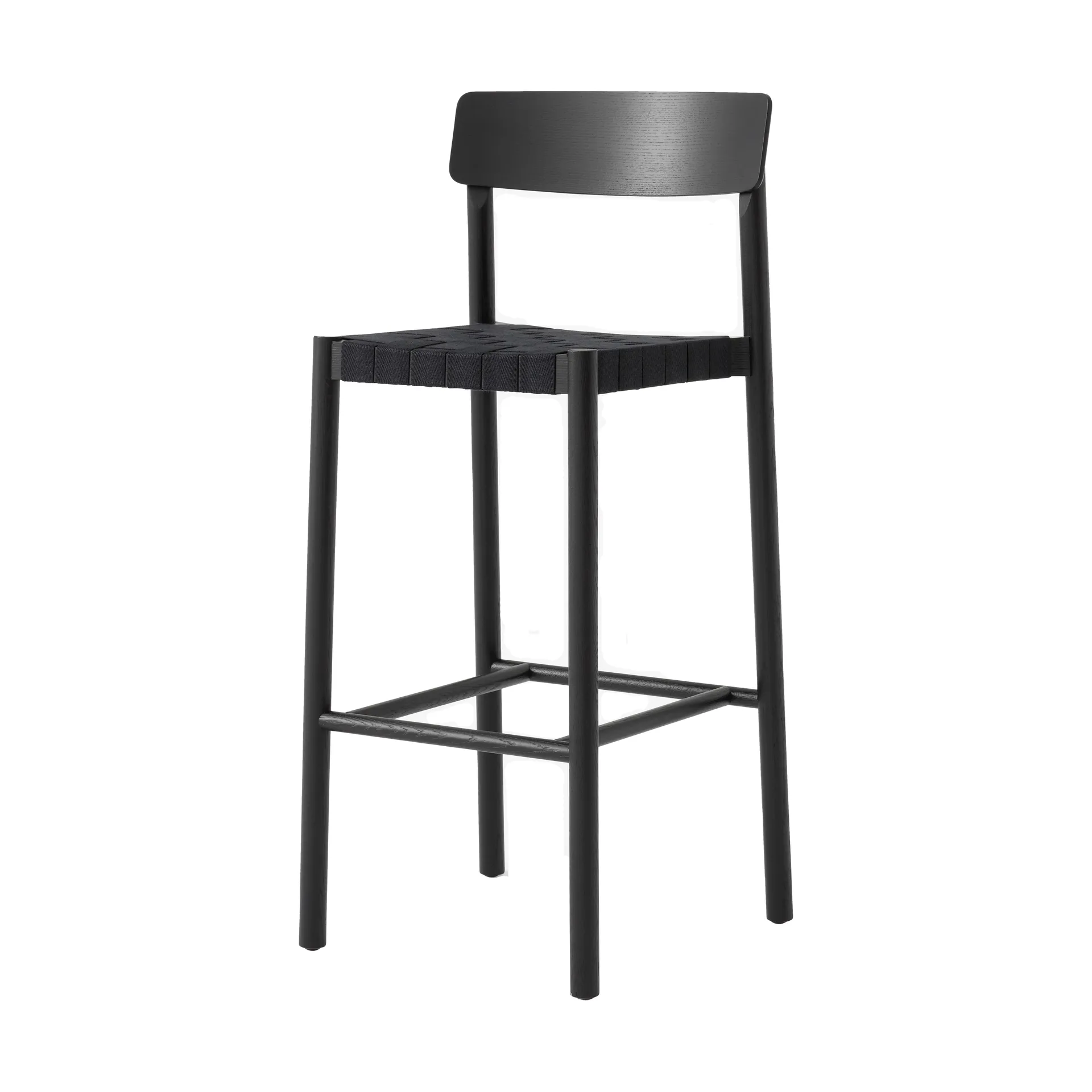 Betty TK15 Bar Chair barkrakk 75 cm, Svartlakkert ask-svart lin &Tradition