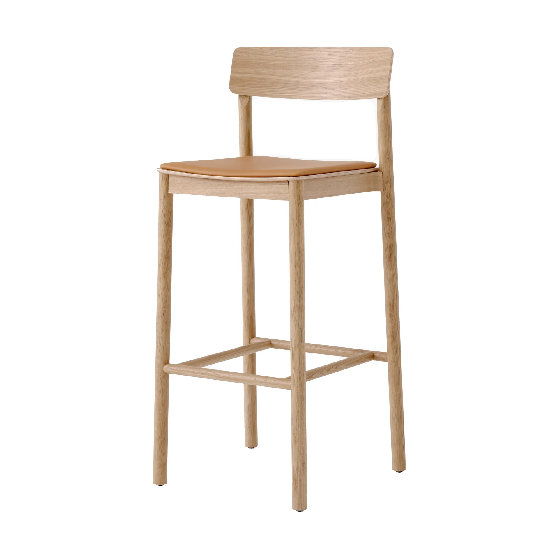 Betty TK17 Bar Chair barkrakk 75 cm, Noble cognacfarget skinn-lakkert eik &Tradition
