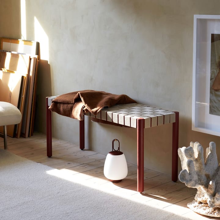 Betty TK4 benk, Oak, naturflettet linstråsete &Tradition