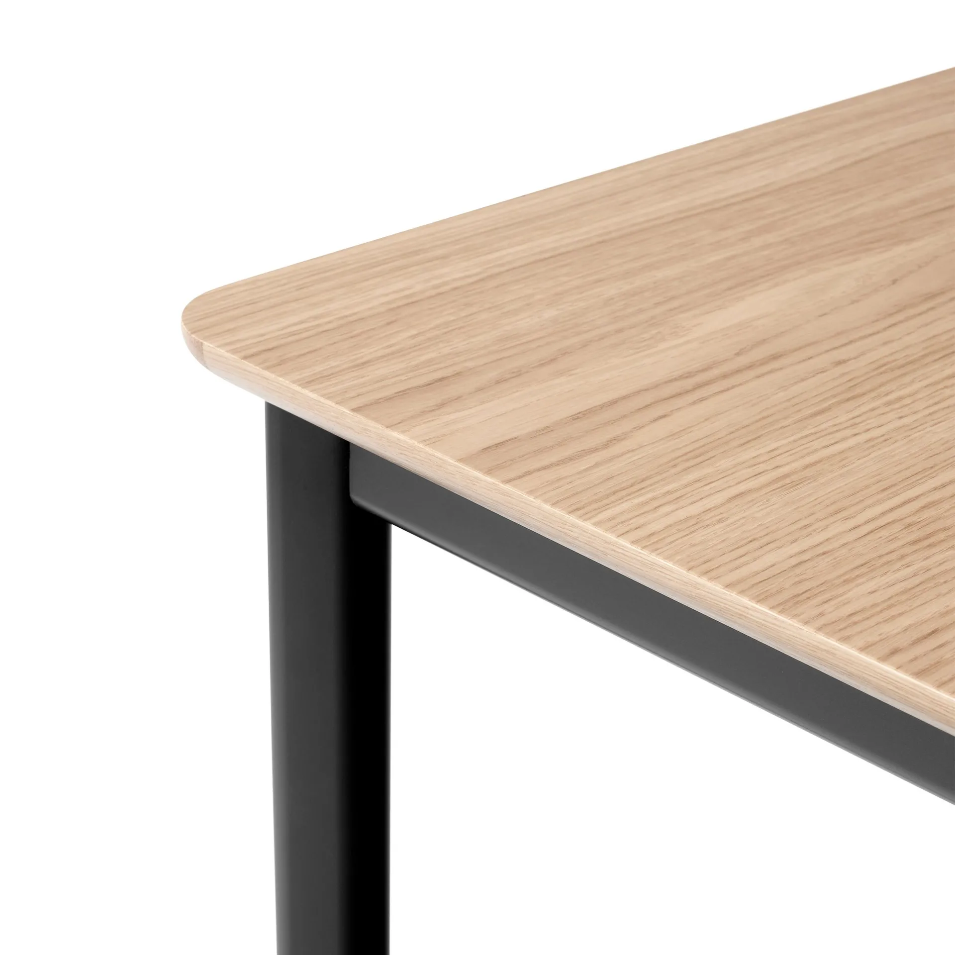 Drip HW116 spisebord 83x193 cm, Black frame-clear lacq. oak &Tradition