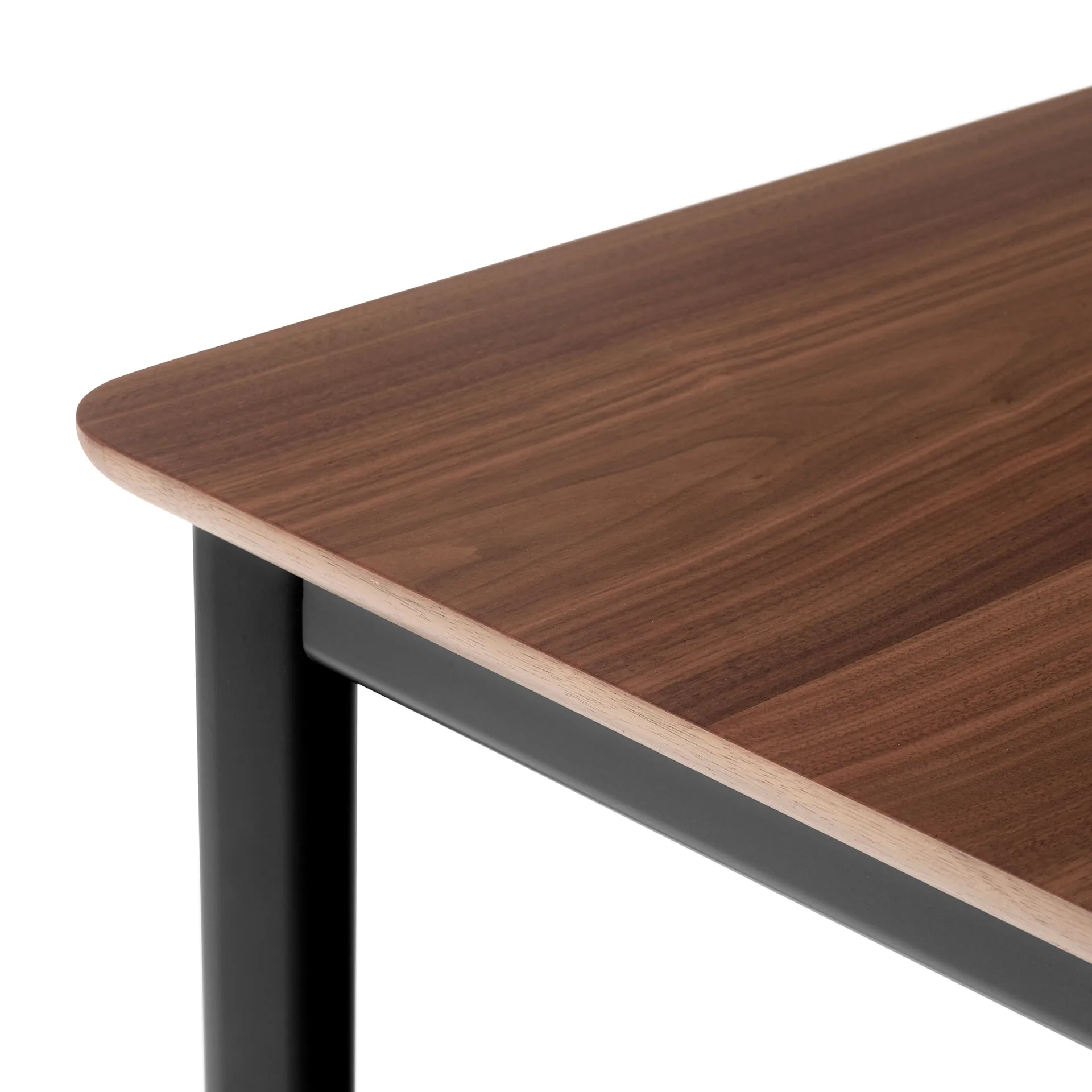 Drip HW117 spisebord 103x253 cm, Black frame-clear lacq. walnut &Tradition