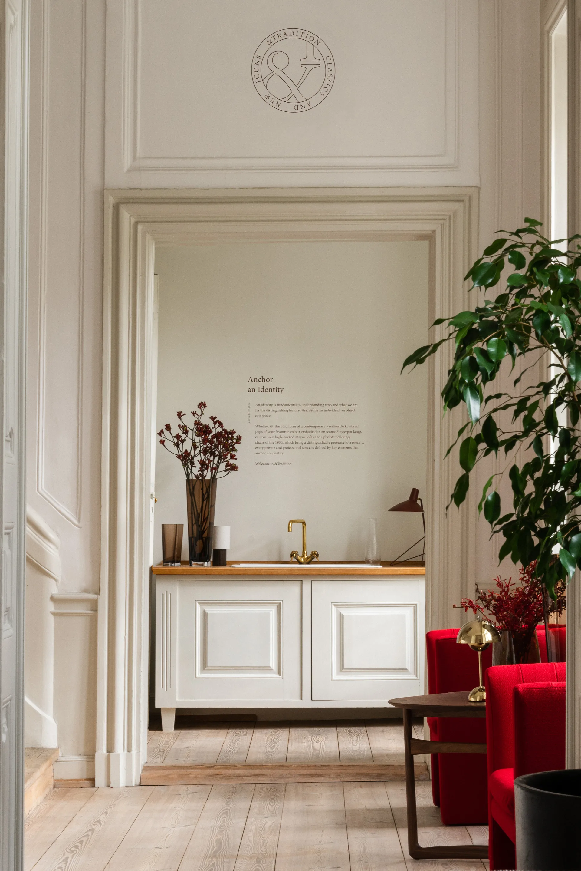 Flowerpot portable bordlampe VP9, Brass &Tradition