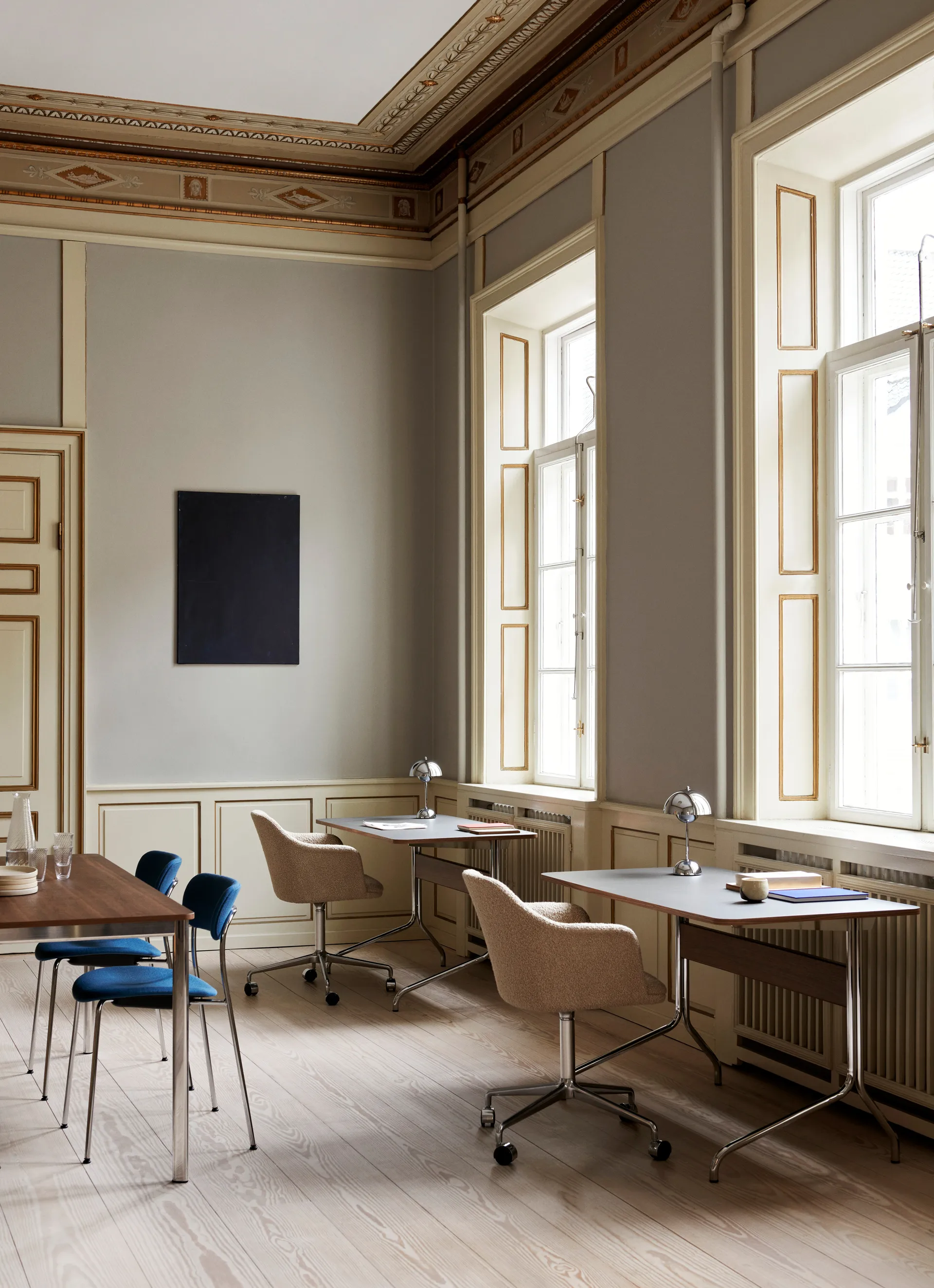 Flowerpot portable bordlampe VP9, Chrome &Tradition