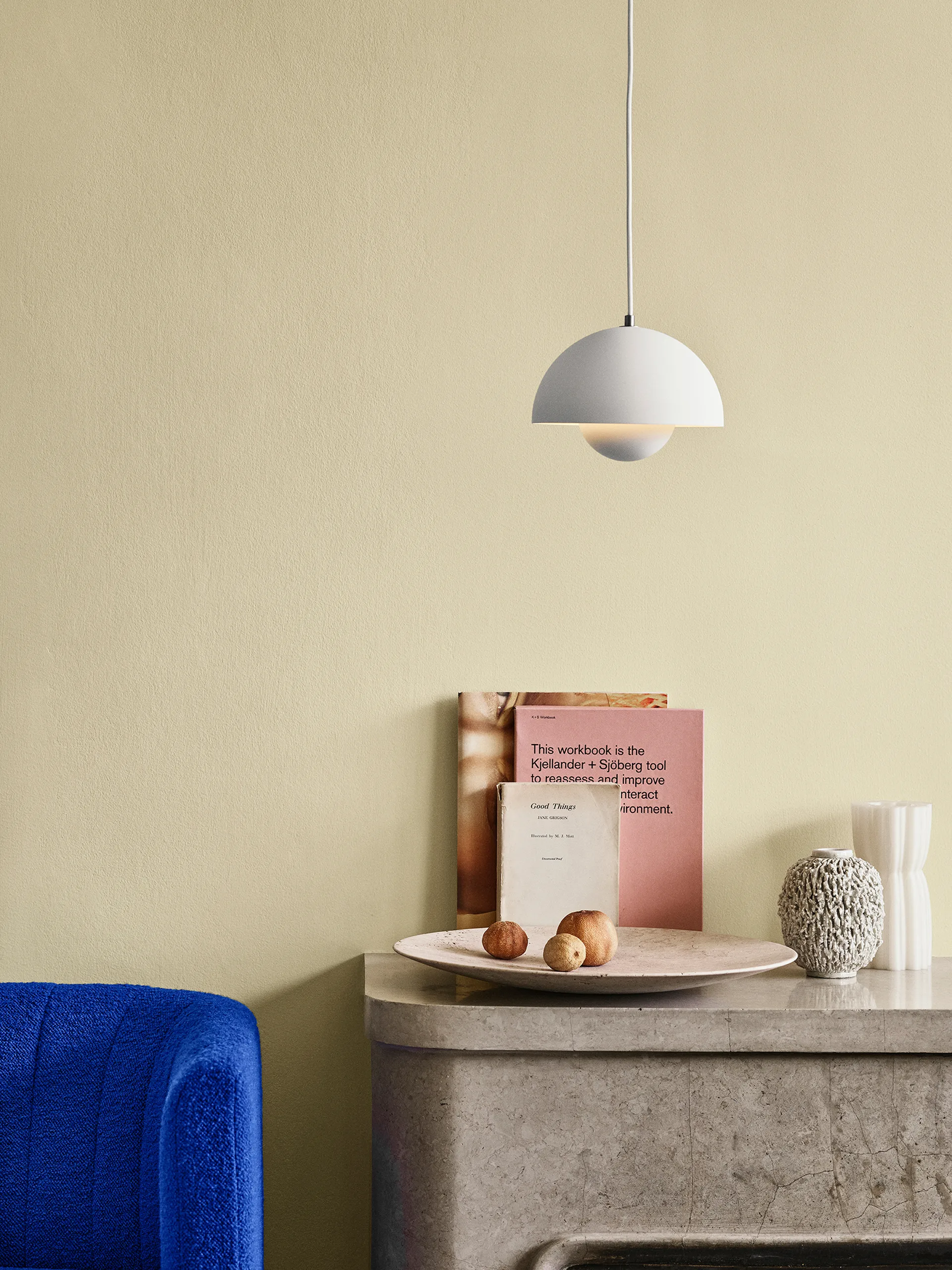 FlowerPot VP1 pendel, Matt hvit &Tradition