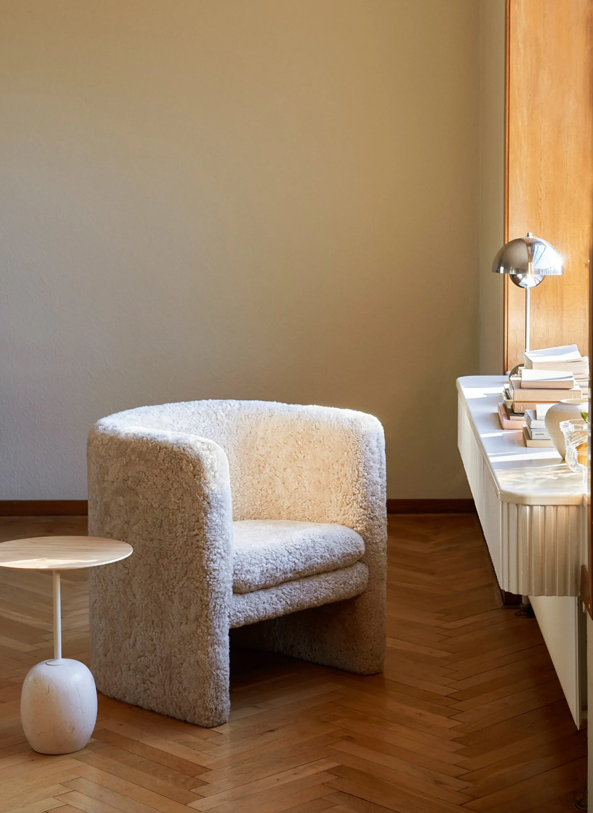 FlowerPot VP3 bordlampe, Chrome-plated &Tradition