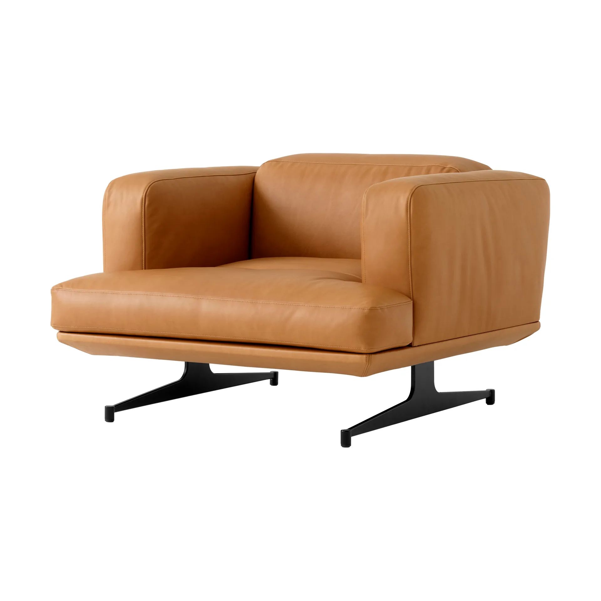 Inland AV21 lenestol, Noble lær cognac-warm black &Tradition
