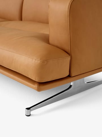 Inland AV23 3-seters sofa - Noble lær cognac-polished alu - &Tradition