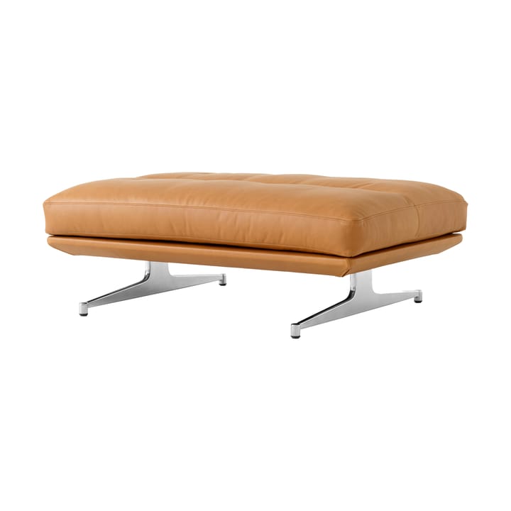Inland AV32 puff 78 x 113 cm - Noble lær cognac-polished alu - &Tradition