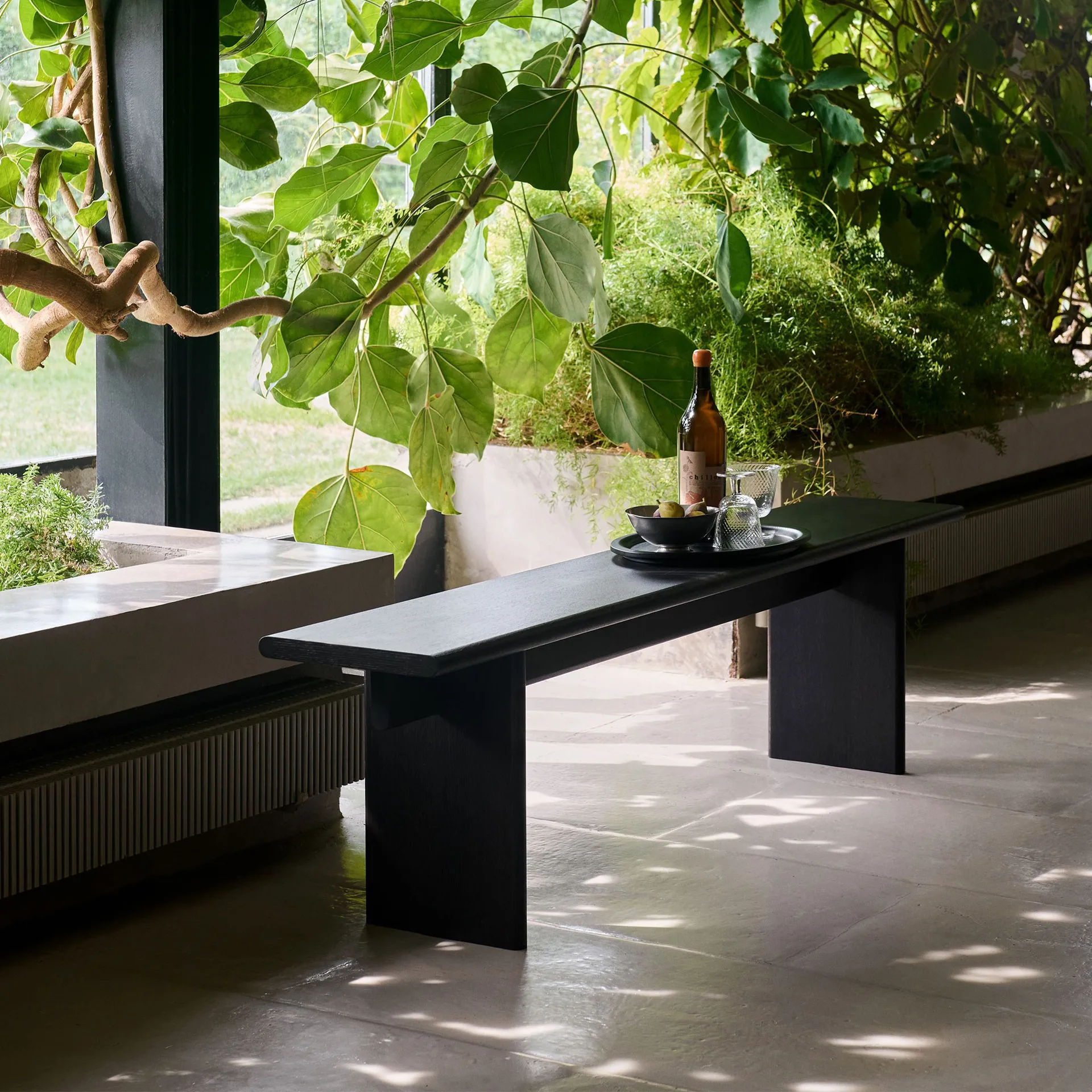 Ita OS5 benk 170 cm, Dark stained oak &Tradition