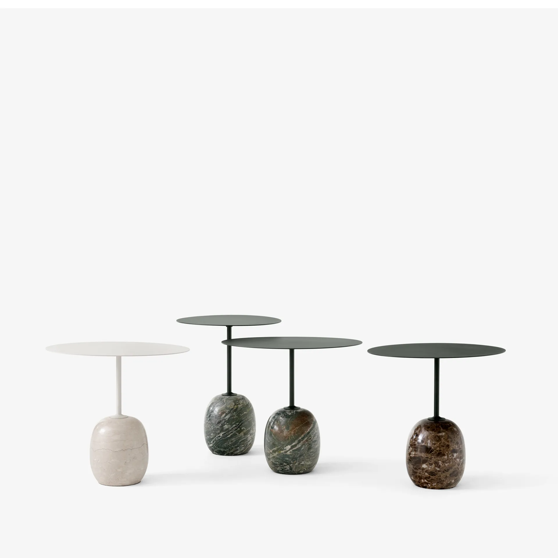 Lato LN9 sidebord, Deep Green-Verde Alpi Marble &Tradition