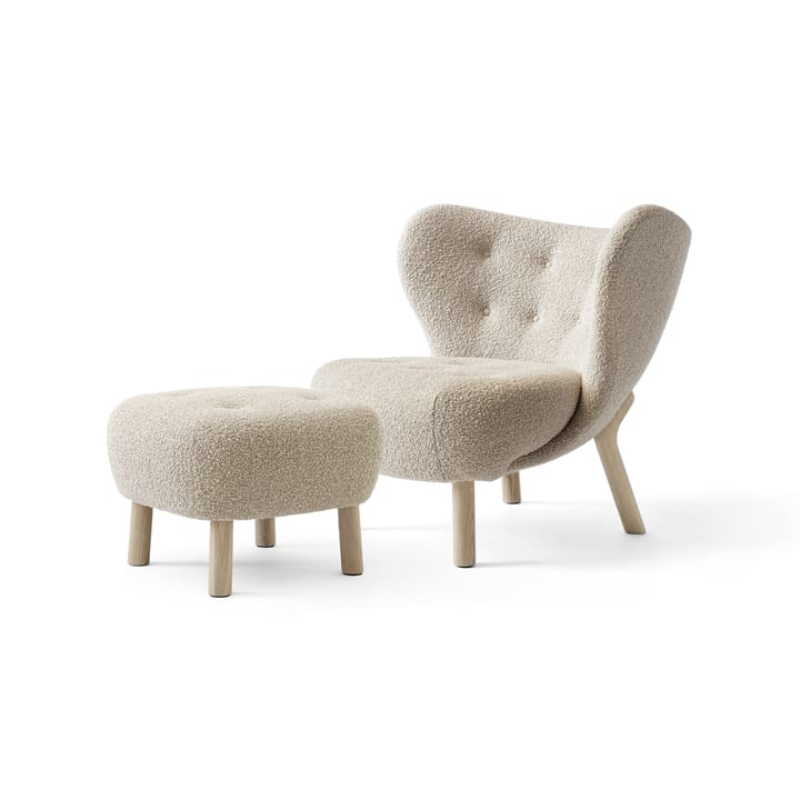 Little Petra VB1 lenestol inkl. pouf ATD1 - Hvitoljet eik-Karakorum - &Tradition