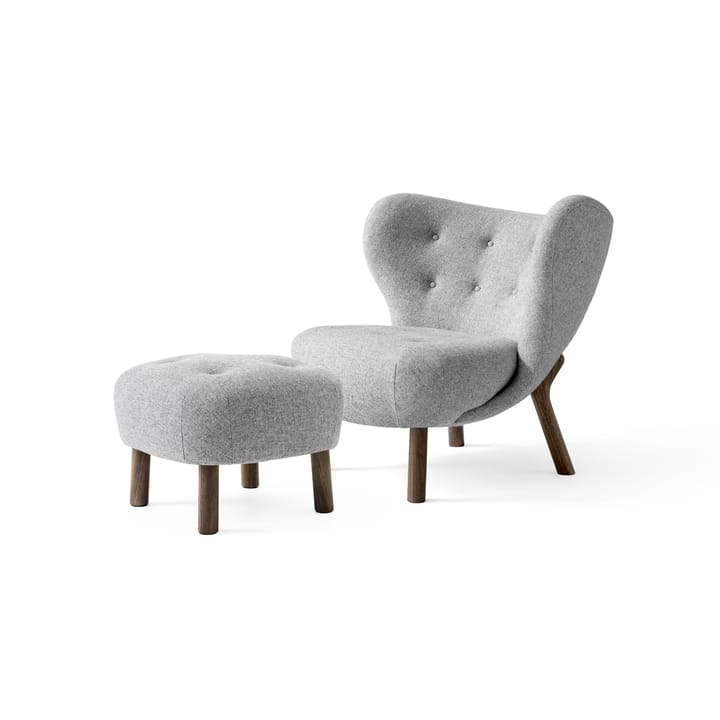 Little Petra VB1 lenestol inkl. pouf ATD1 - Oljet valnøtt-Hallingdal - &Tradition