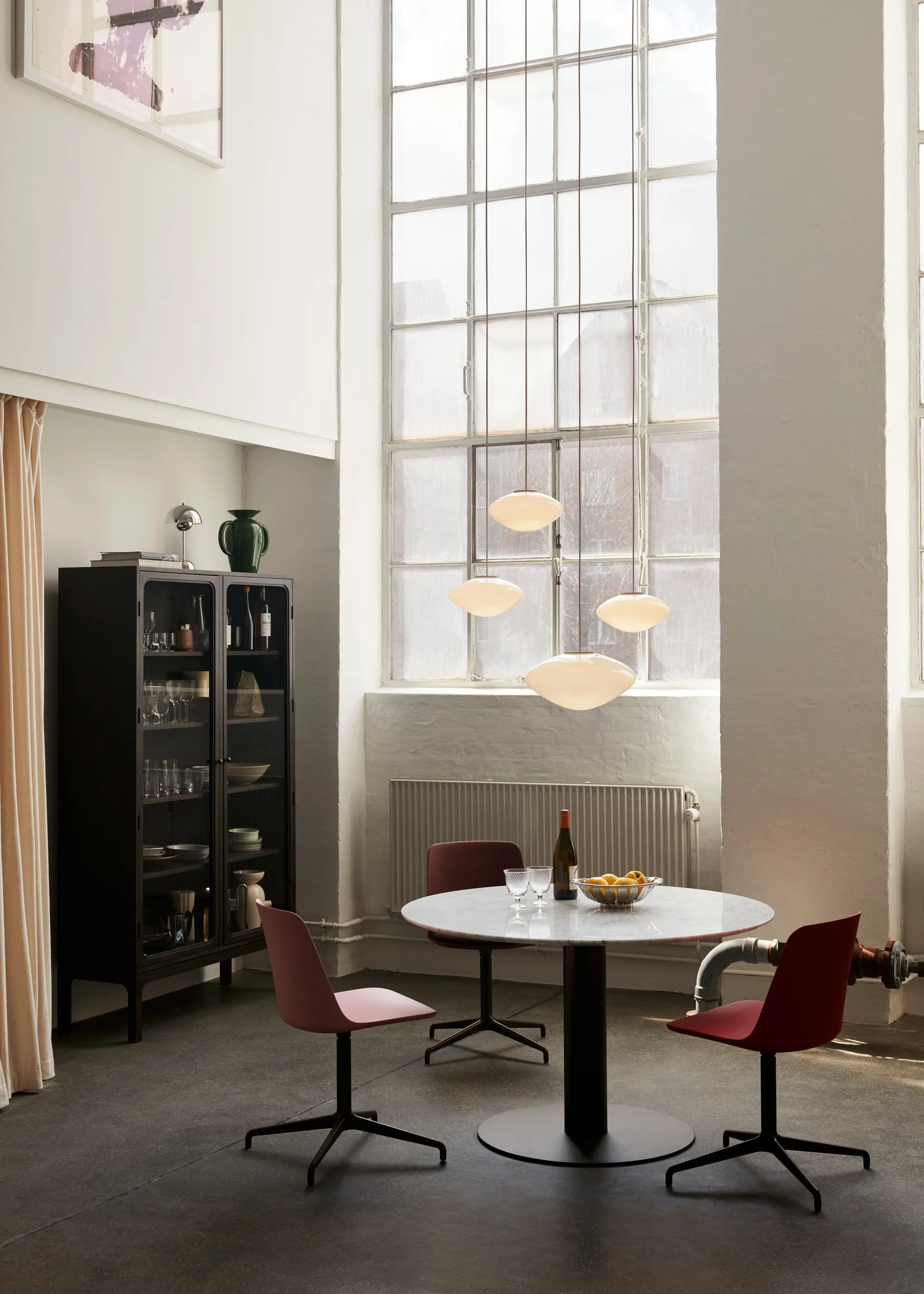 Mist AP15 taklampe Ø 25 cm, Matt White, Glass &Tradition