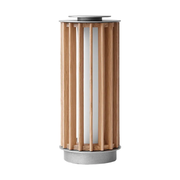 Numbra TY3 portabel bordlampe - Lakkert eik-trumlet aluminium - &Tradition