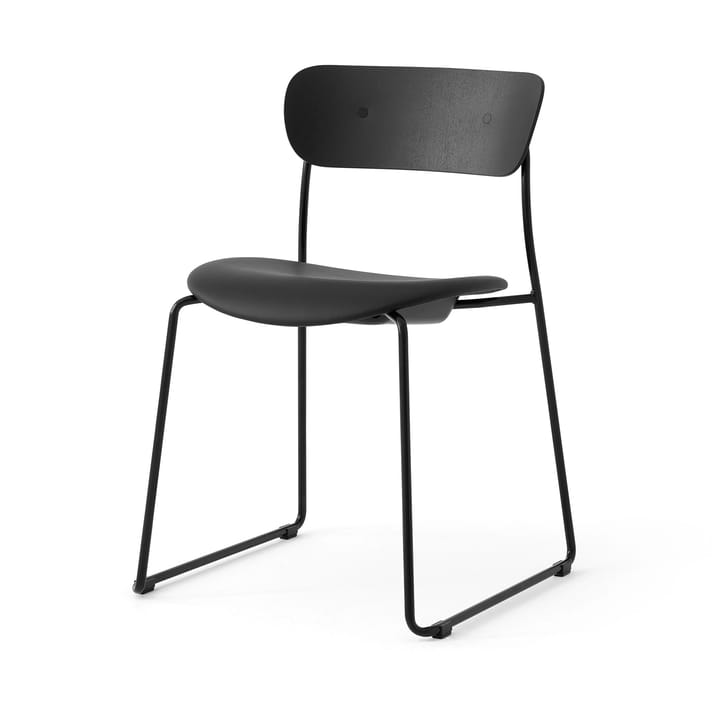 Pavilion AV52 stol polstret sete - Black-Noble leather Black - &Tradition