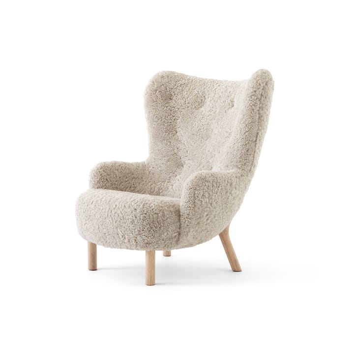 Petra VB3 High lenestol - Oljet eik-Sheepskin Moonlight - &Tradition