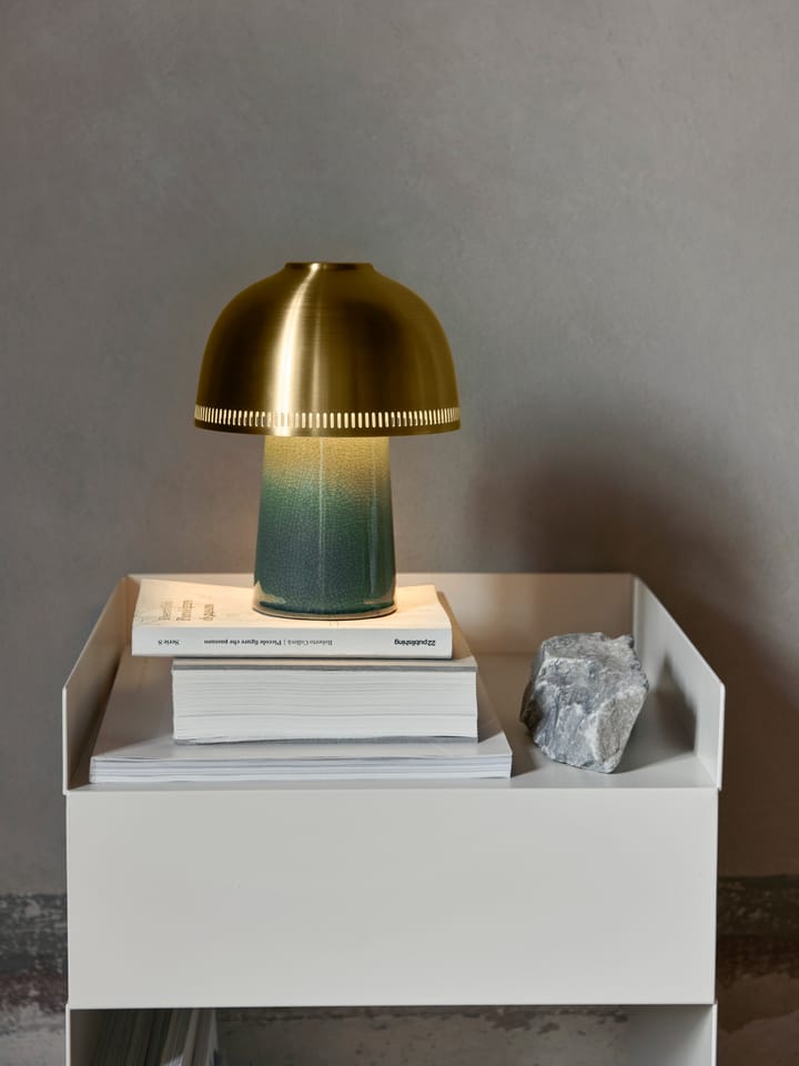Raku SH8 bordlampe, Blue Green & Bras &Tradition