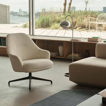 Rely HW139 lounge chair - Clay 0009-black - &Tradition