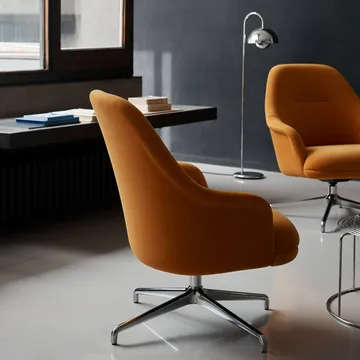 Rely HW139 lounge chair - Gentle 0433-aluminium - &Tradition