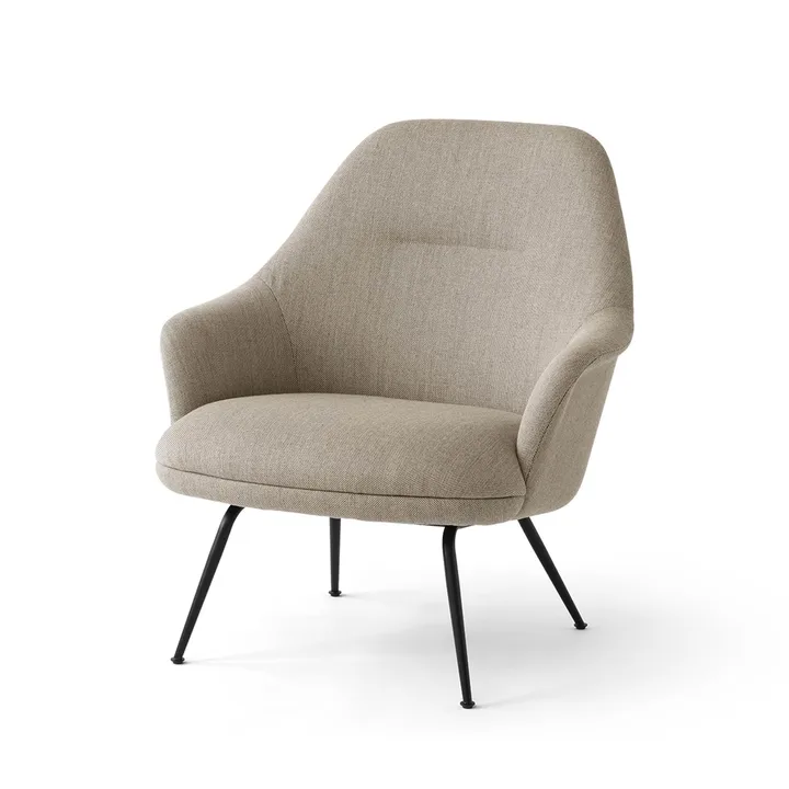 Rely HW139 lounge chair - Re-wool 0218-black - &Tradition