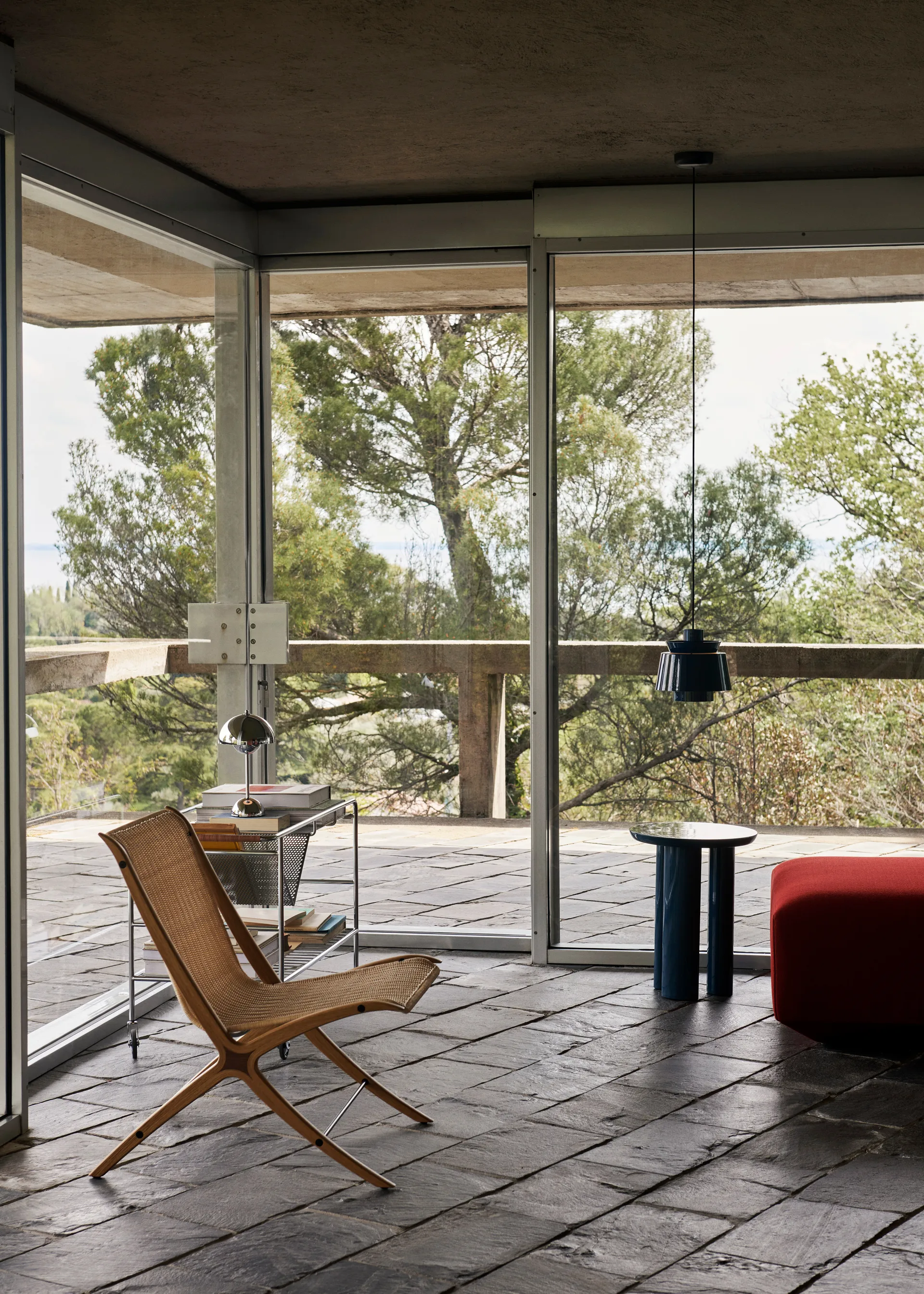 Utzon JU1 Special Anniversary Edition lampe, Steel Blue &Tradition