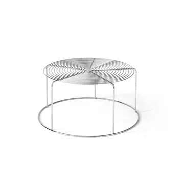 WIre VP17 sofabord - Rustfritt stål, Ø74x36 cm - &Tradition