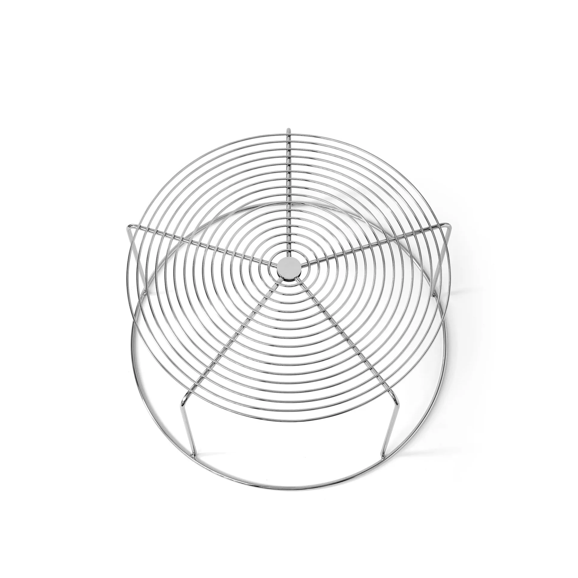 WIre VP17 sofabord, Rustfritt stål, Ø74x36 cm &Tradition