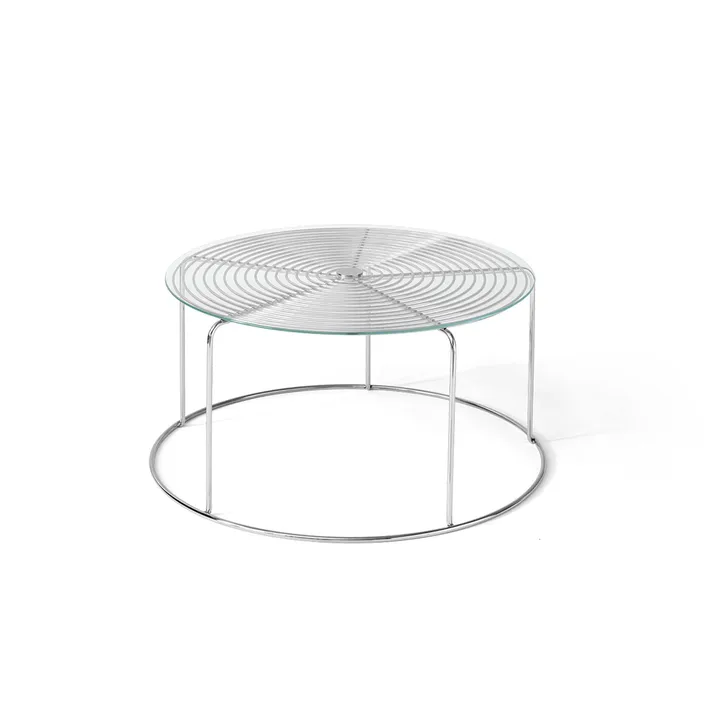 WIre VP17 sofabord - Rustfritt stål-glass - &Tradition