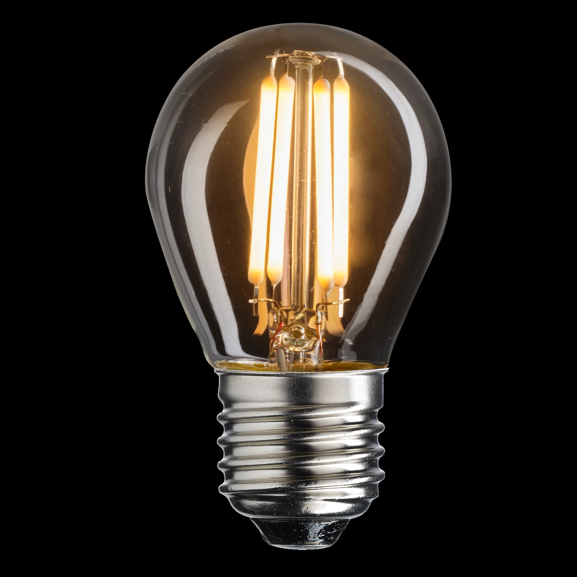 Uni-white kule klar dimbar lyspære E27, 2700K 165lm 2W Unison