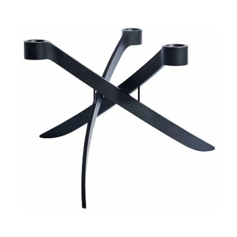 Uyuni Lightarch mini lysestake 3 armer, Matt sort Uyuni Lighting