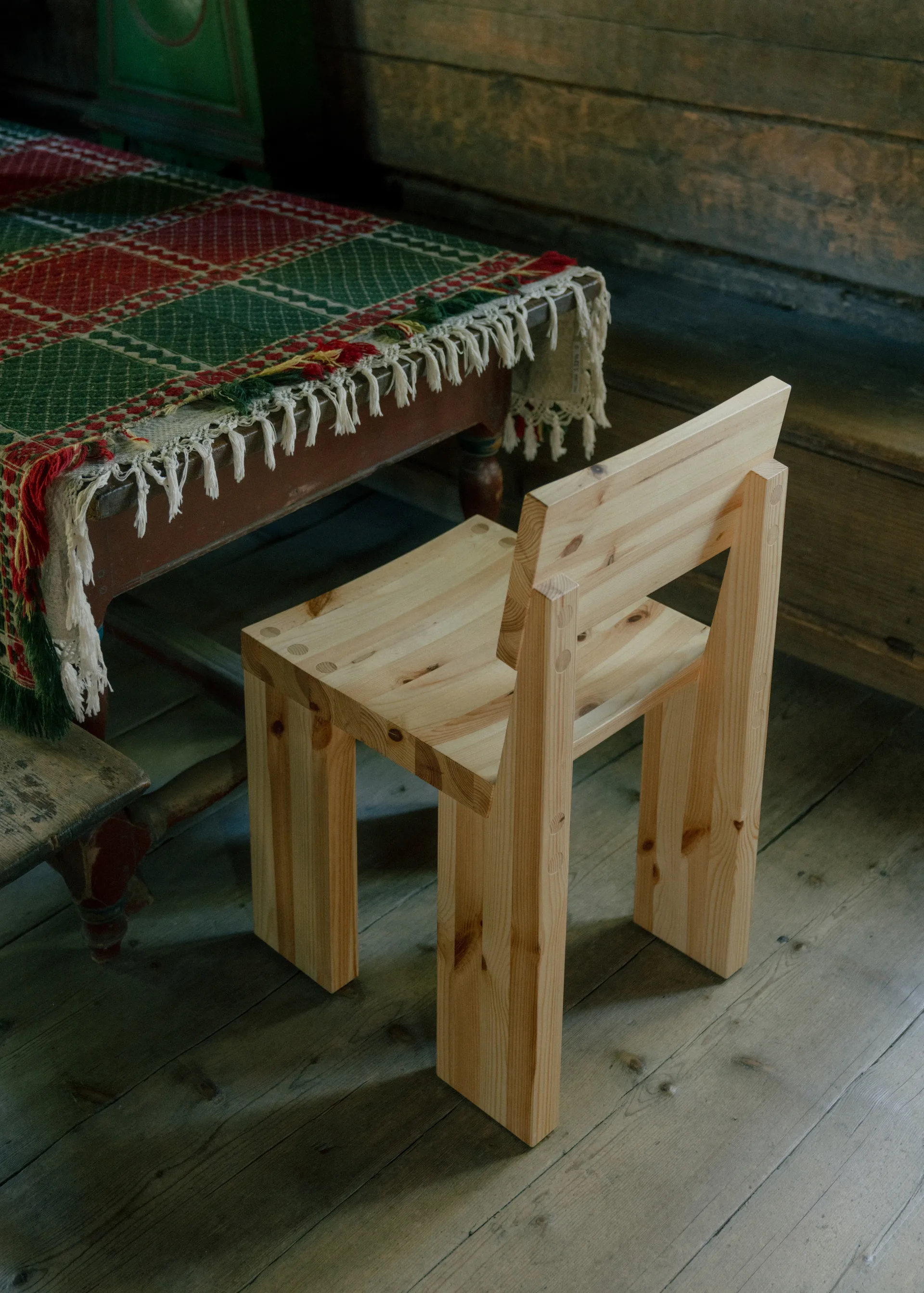 001 Dining Chair stol, Matt oljevokset furu Vaarnii