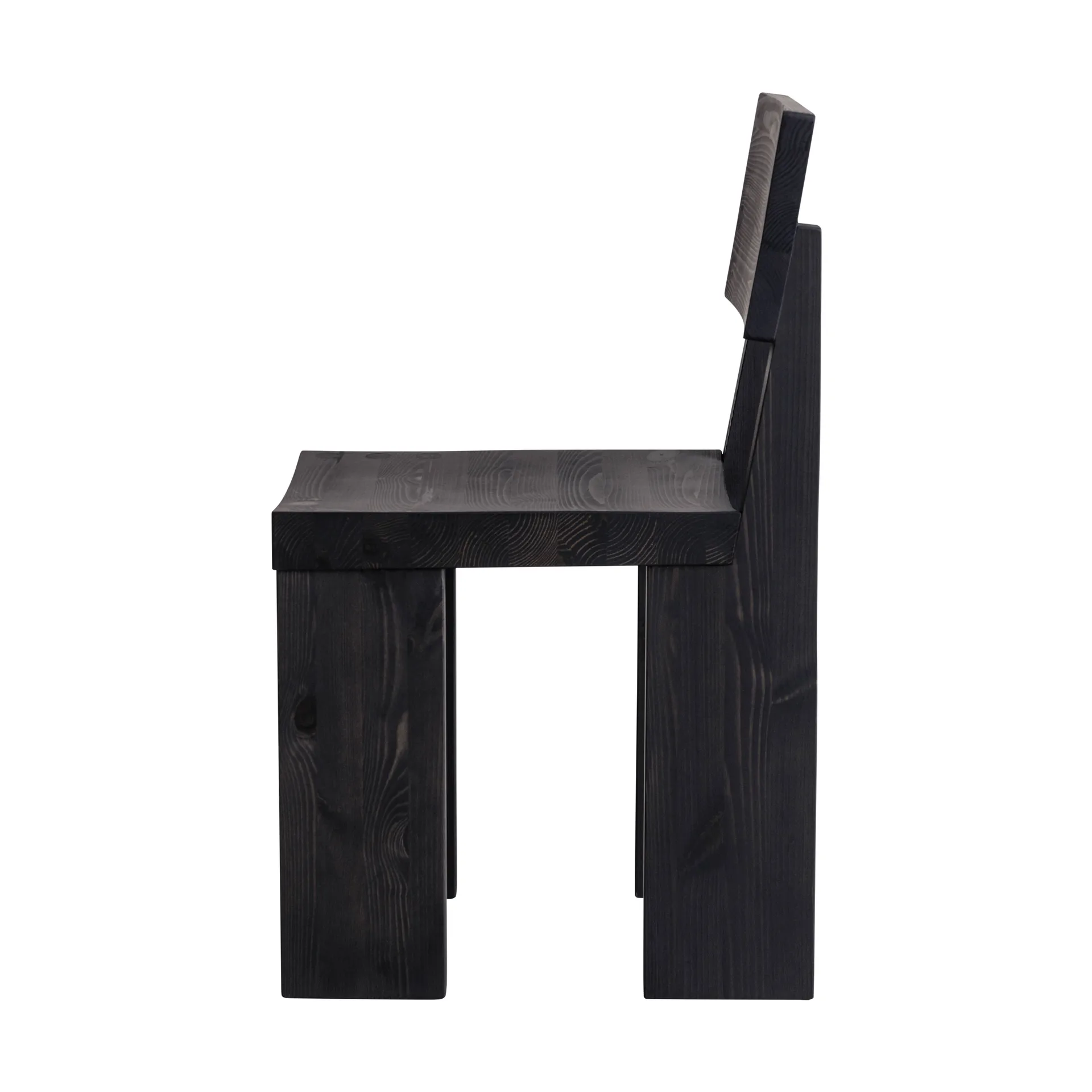 001 Dining Chair stol, Svartbeiset furu Vaarnii
