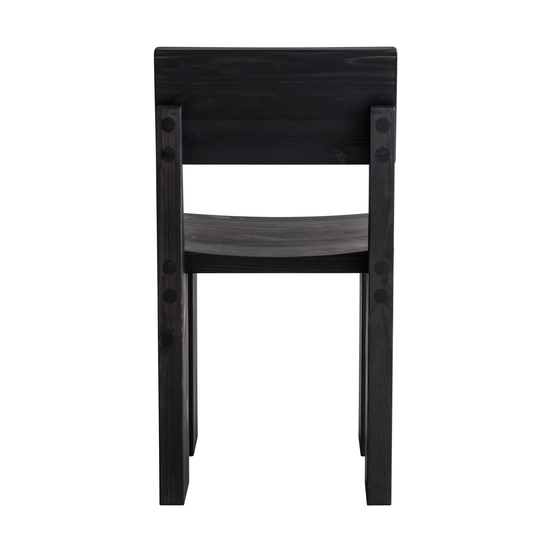 001 Dining Chair stol, Svartbeiset furu Vaarnii