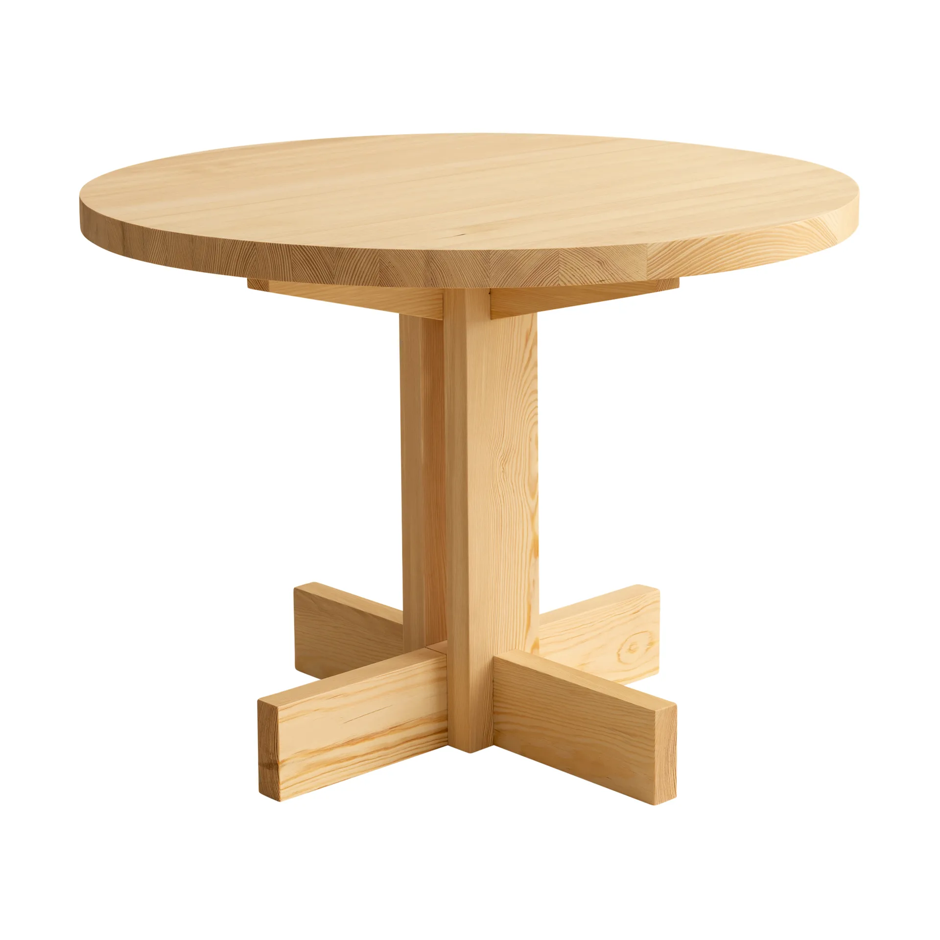 001 Dining Table spisebord, Matt oljevokset furu, Ø100x74 cm Vaarnii