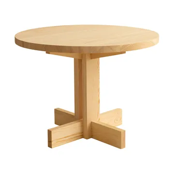 001 Dining Table spisebord - Matt oljevokset furu, Ø100x74 cm - Vaarnii