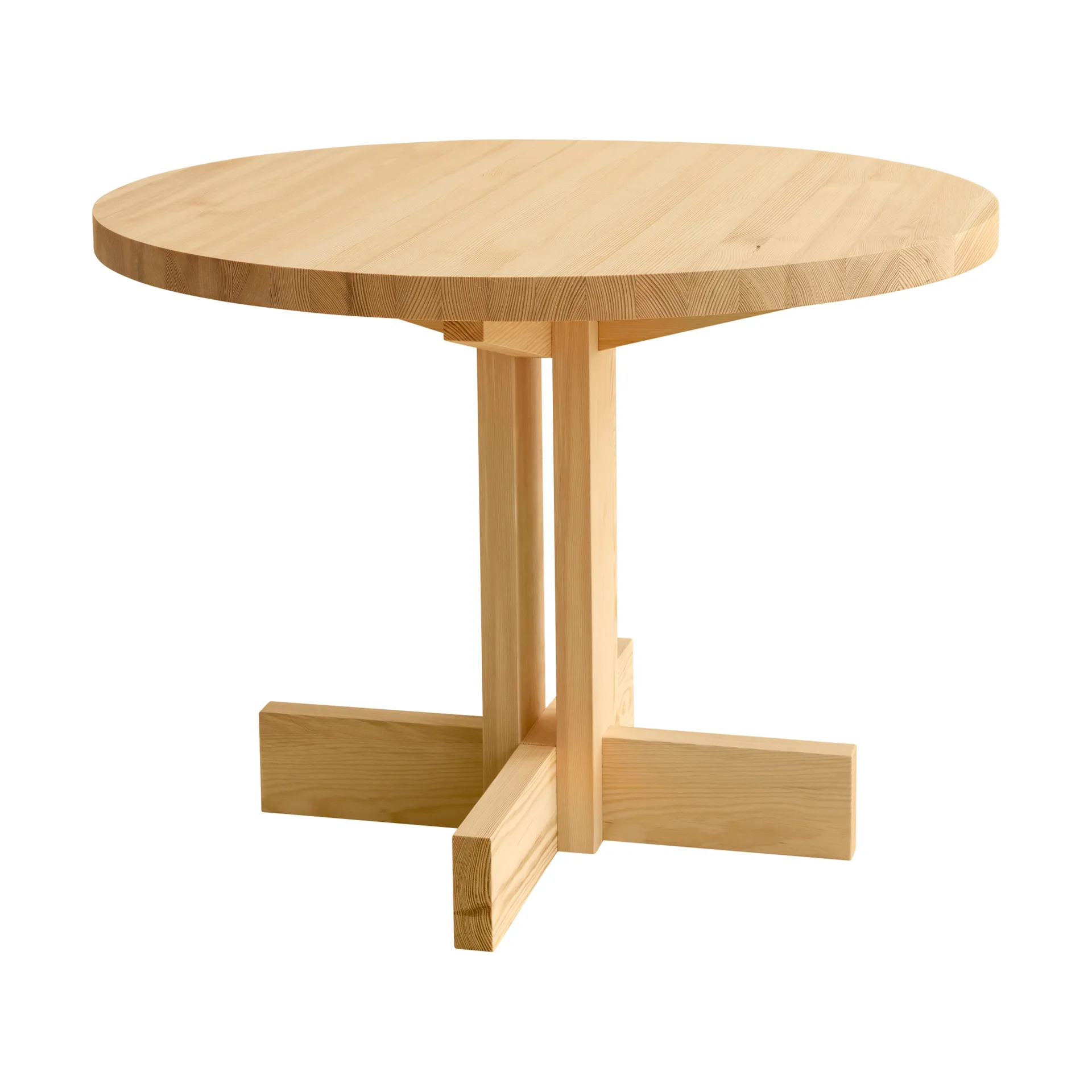 001 Dining Table spisebord, Matt oljevokset furu, Ø100x74 cm Vaarnii