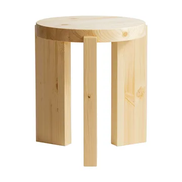 001 Stool rund krakk - Matt oljevokset furu, Ø40x44 cm - Vaarnii