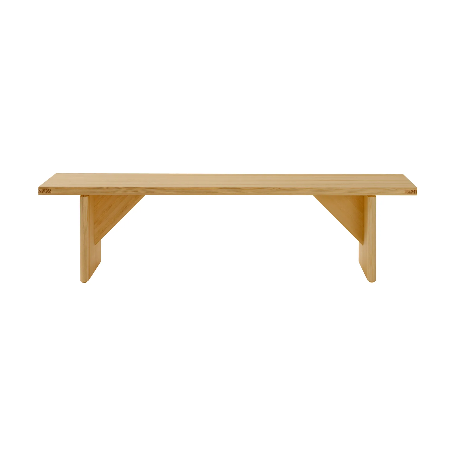 012 Kolmio Bench benk, Matt oljevokset furu, 176x42x45 cm Vaarnii