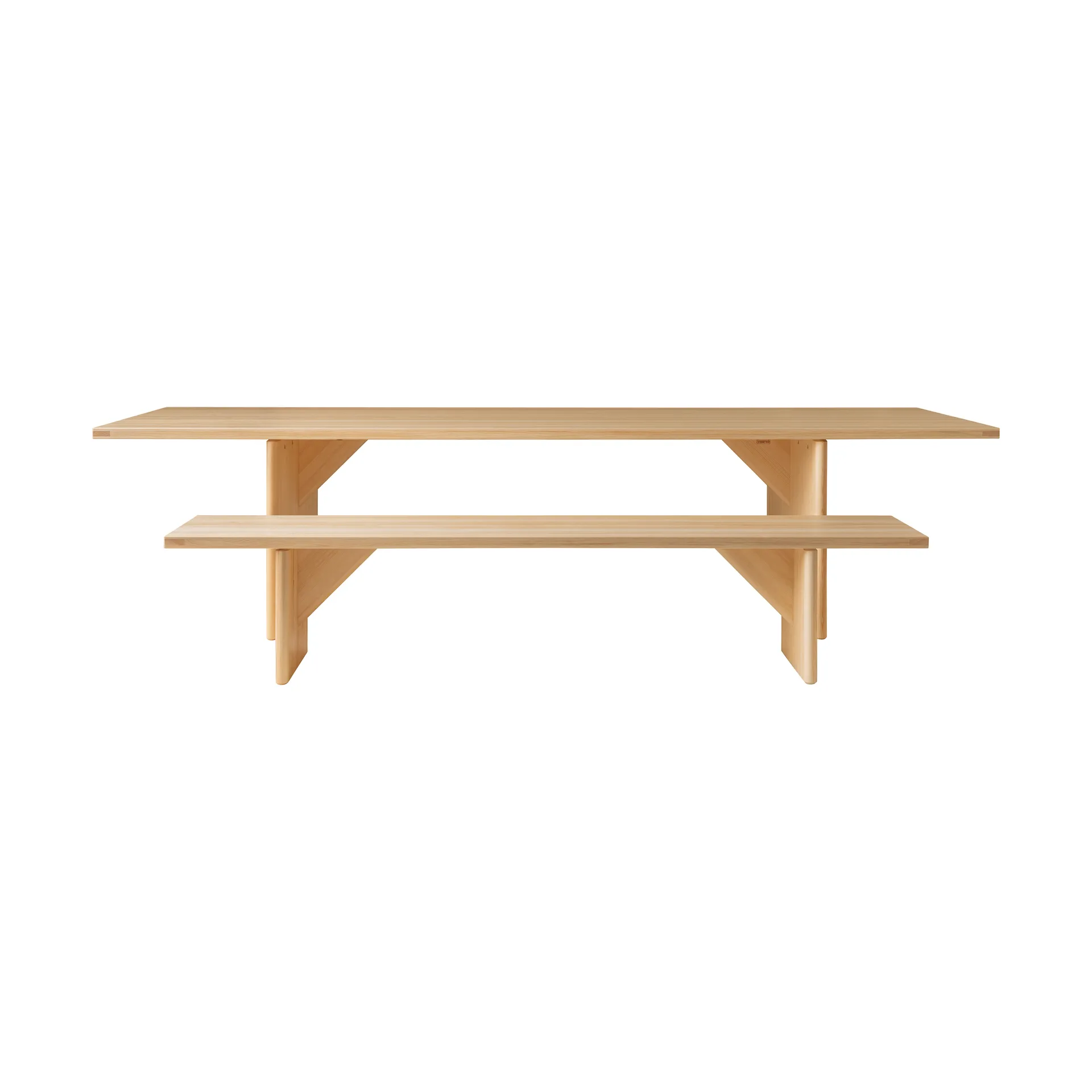 012 Kolmio Dining Table bord, Matt oljevokset furu, 305x99x72 cm Vaarnii