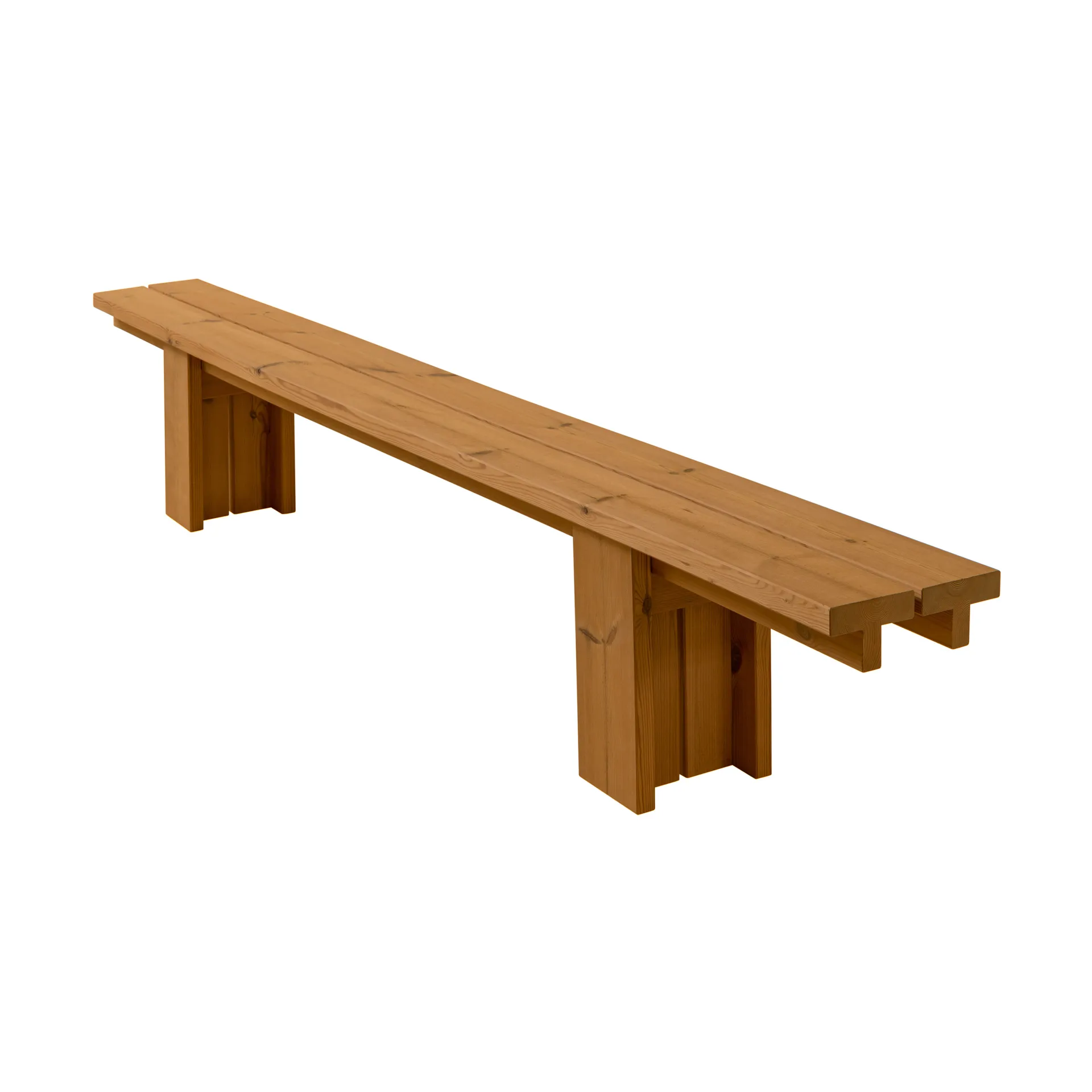 013 Osa Outdoor Bench benk, Varmebehandlet furu, 333x37x49 cm Vaarnii
