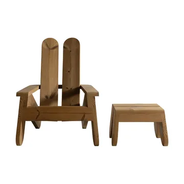 015 Peace Outdoor Foot Stool fotskammel - Varmebehandlet furu - Vaarnii