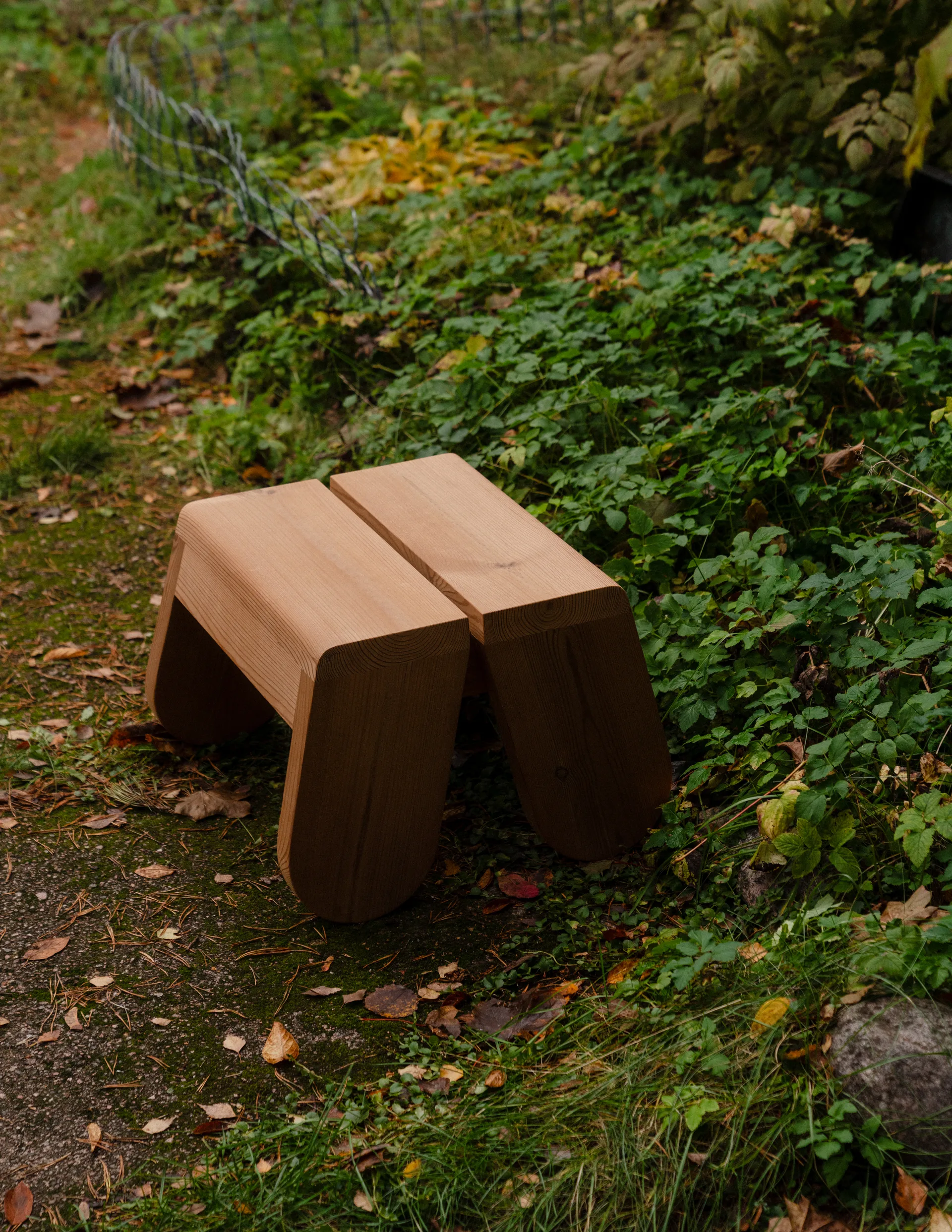 015 Peace Outdoor Foot Stool fotskammel, Varmebehandlet furu Vaarnii
