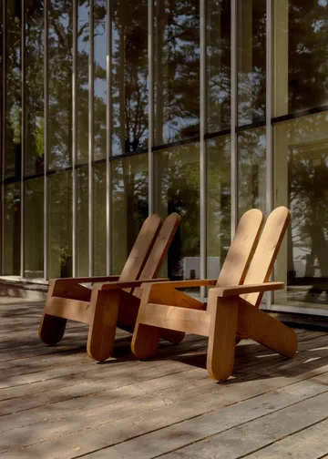 015 Peace Outdoor Lounge Chair loungestol - Varmebehandlet furu - Vaarnii