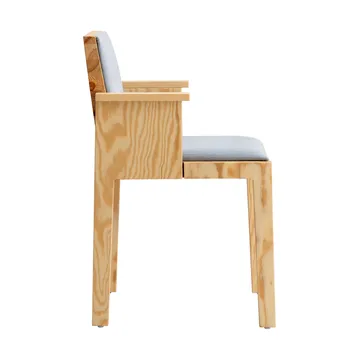 016 Maasto Dining Armchair karmstol - Matt oljevokset furu, frontkledd grå - Vaarnii