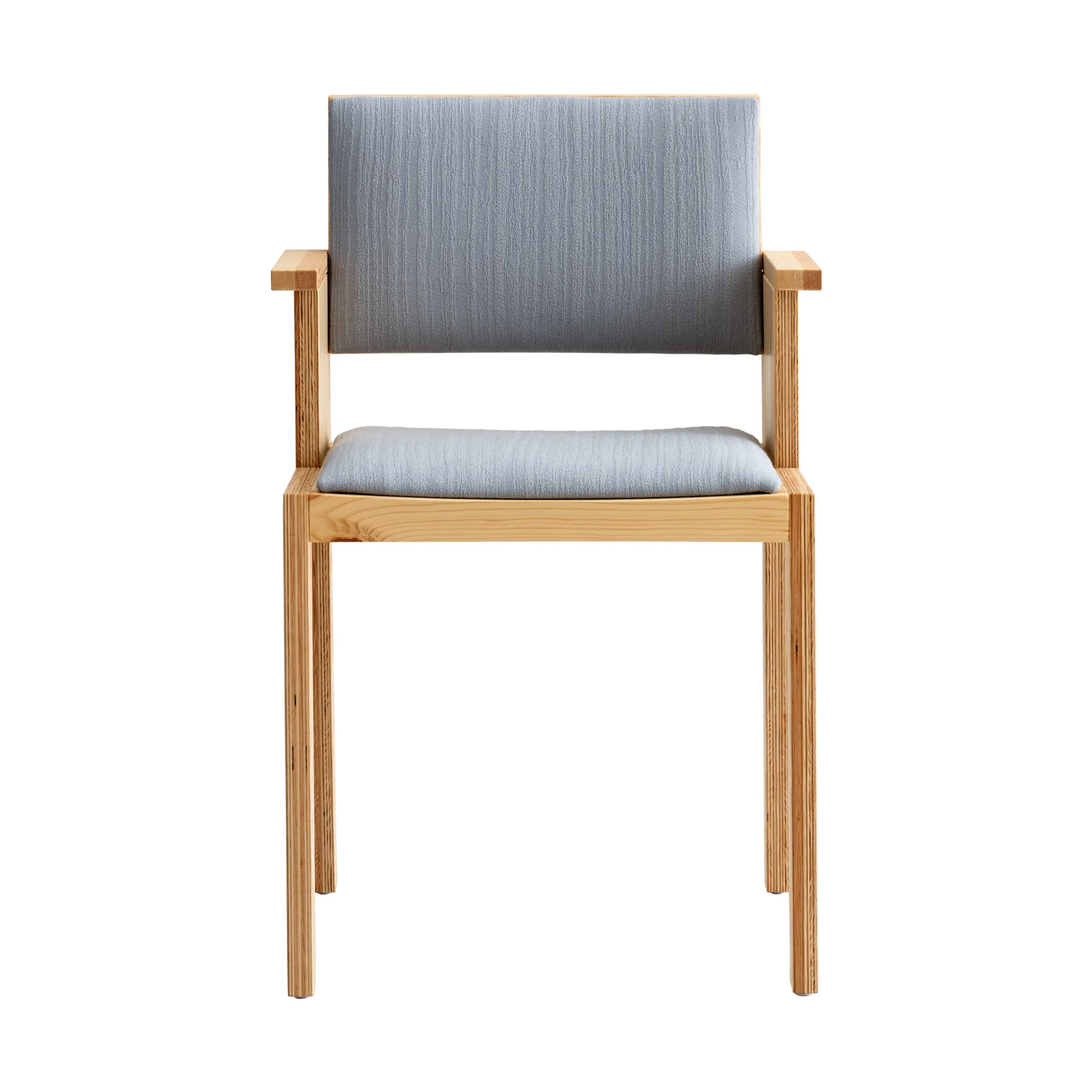 016 Maasto Dining Armchair karmstol, Matt oljevokset furu, frontkledd grå Vaarnii