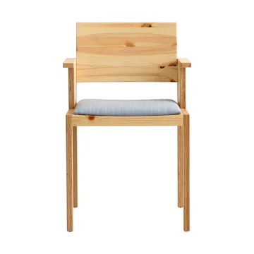 016 Maasto Dining Armchair karmstol - Matt oljevokset furu, polstret sete grå - Vaarnii