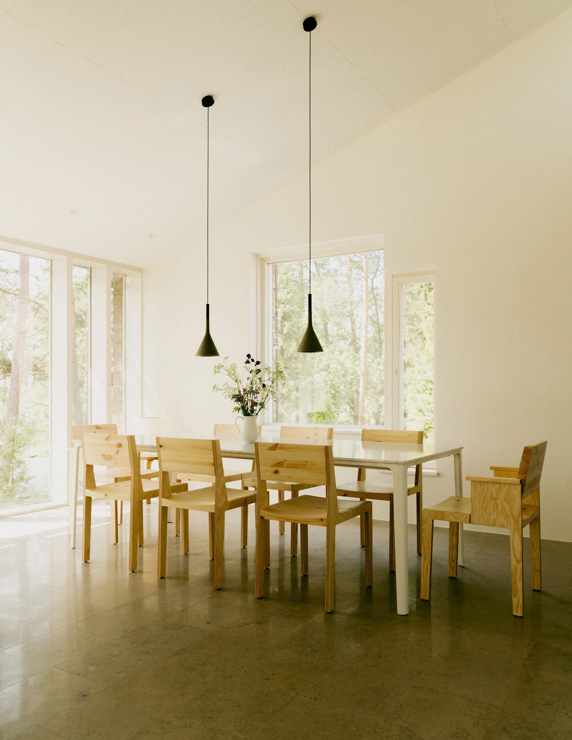 016 Maasto Dining Armchair karmstol, Matt oljevokset furu Vaarnii