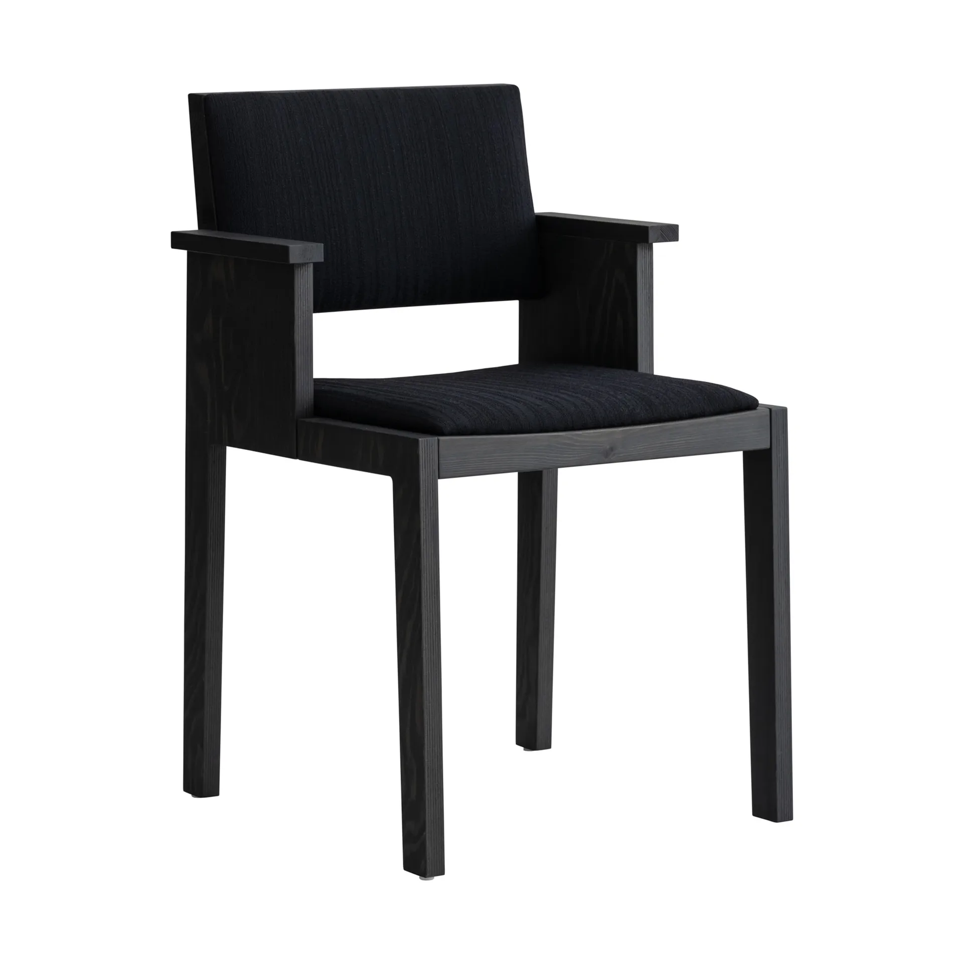 016 Maasto Dining Armchair karmstol, Svartbeiset furu, frontkledd svart Vaarnii
