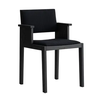 016 Maasto Dining Armchair karmstol - Svartbeiset furu, frontkledd svart - Vaarnii