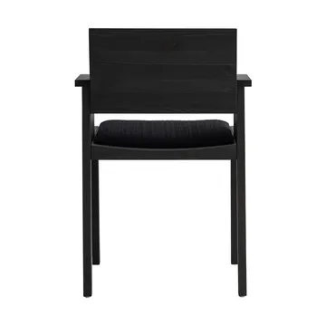 016 Maasto Dining Armchair karmstol - Svartbeiset furu, frontkledd svart - Vaarnii